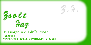 zsolt haz business card